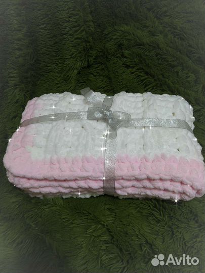 Плед детский вязаный ручная работа