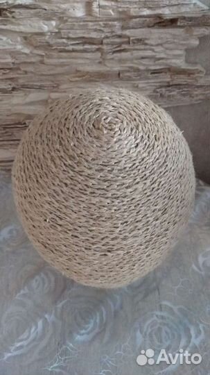 Голова для интерьера, верх из джута