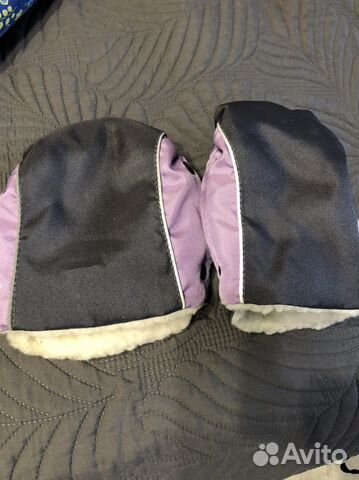 Муфта и варежки на коляску санки в 2 вариантах