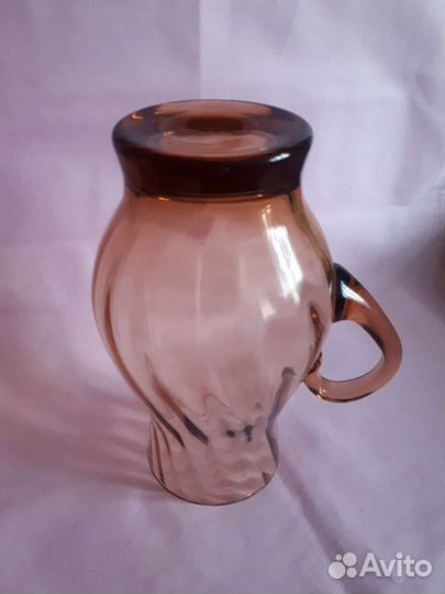 Кувшин/графин из цветного стекла СССР