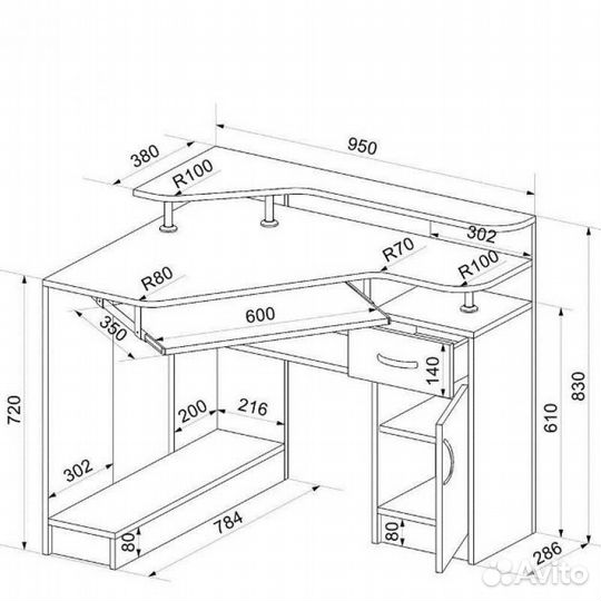 Компьютерный стол Интел-5