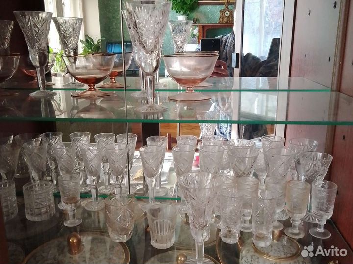 Хрустальный стакан, рюмки, рог СССР