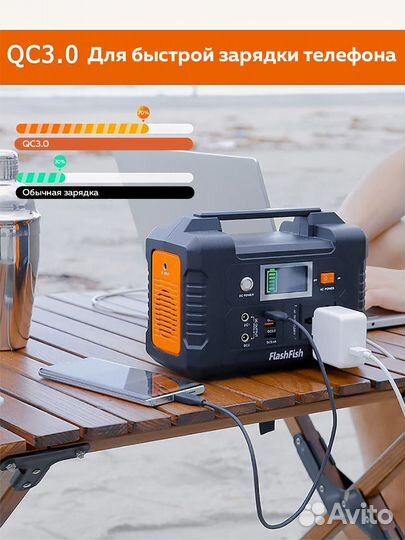 Портативная электростанция, Power Bank 200W, 12/22