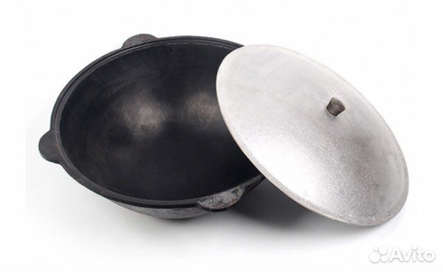 Казан Узбекский Наманган чугунный 12 литров (плоск