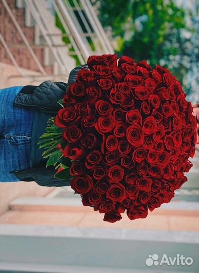 Букет из 101 красных роз Цветы Владимир