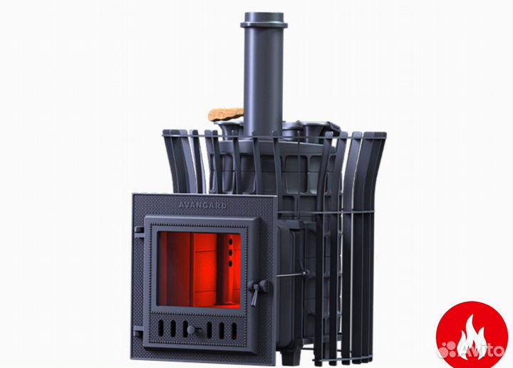 Печь для бани avangard зк 24 (м ураган в сетке тюл