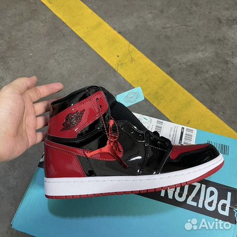 Nike air jordan 1 high "patent bred" (оригинал) купить в Москве ...
