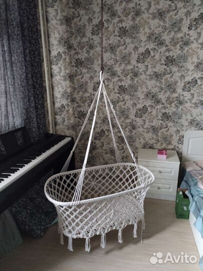 Детская люлька колыбель плетеная подвесная