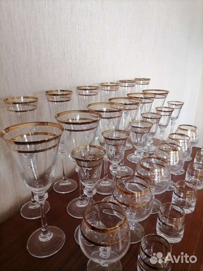 Хрустальные бокалы богемия