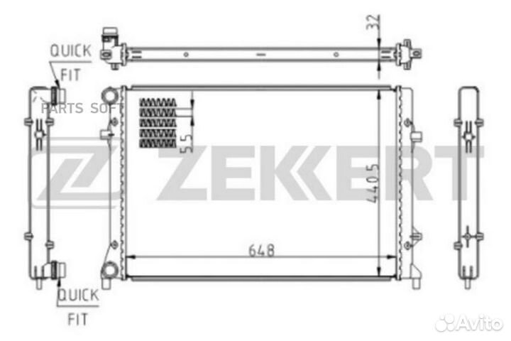 Радиатор охлаждения Шкода Суперб (3T ) 08