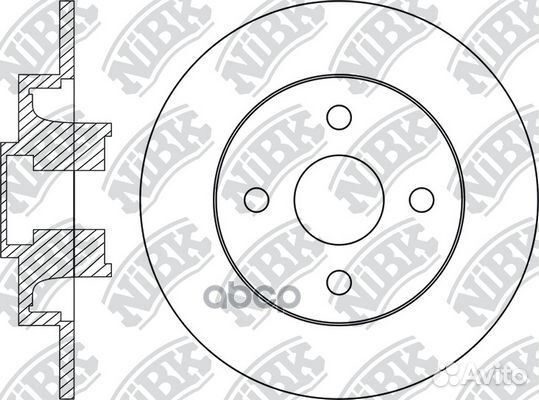 Диск тормозной задний со ступицей RN1747H NiBK