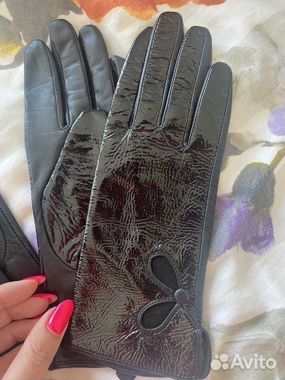 Перчатки женские кожаные 7