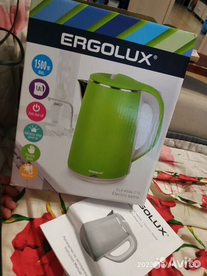 Электрическая плитка и чайник Ergolux