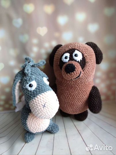 Мягкая игрушка (винни-пух, ослик, жираф) новые