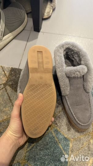 Меховые лоферы 38