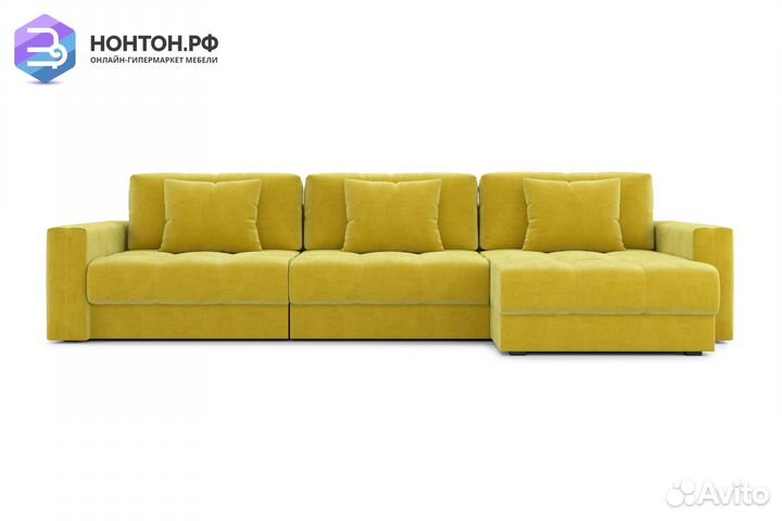 Диван угловой тик-так Монарх М2О1 горчичный