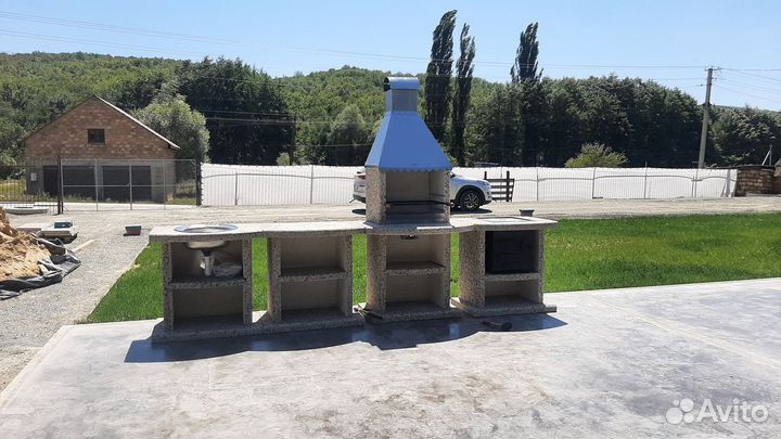 Барбекю бетонные сборные