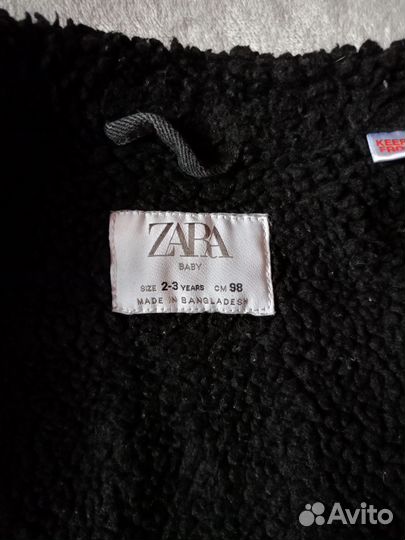 Джинсовая куртка теплая zara