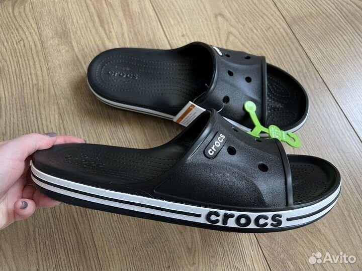 Crocs новые шлепанцы Bayaband Slide Black 43,44