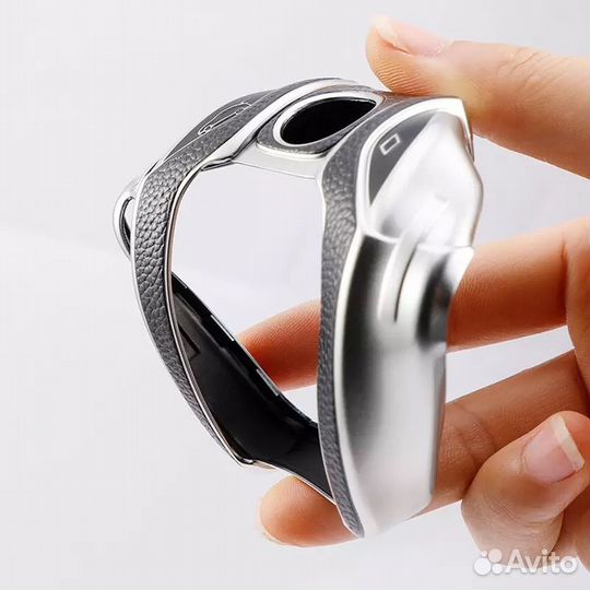 Чехол для SMART ключа BMW / бмв TPU silver new