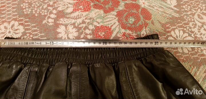 Кожаная юбка натуральная длинная