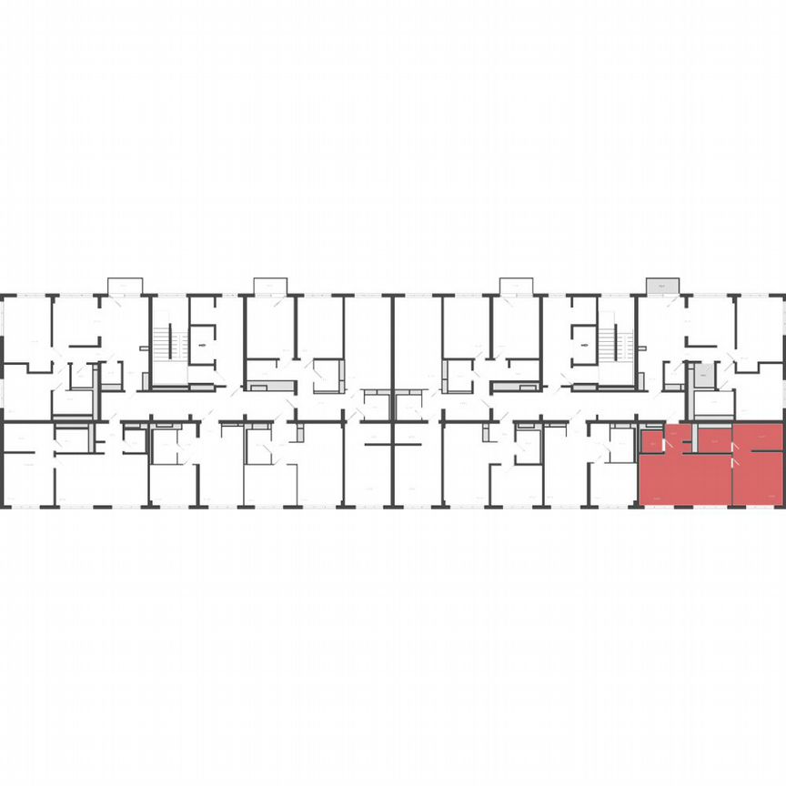 1-к. квартира, 57,1 м², 2/4 эт.