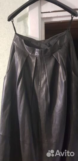 Юбка из натуральной кожи длинная