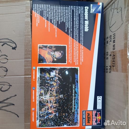 Модель мотоцикла ктм SX450F 1:6 cooper 2