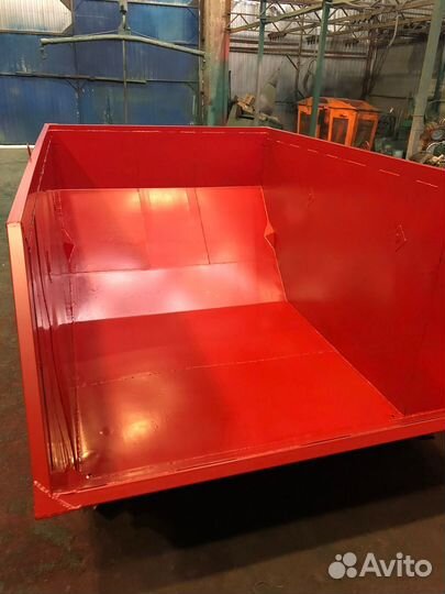 Бункер для мусора 8м3. Красный