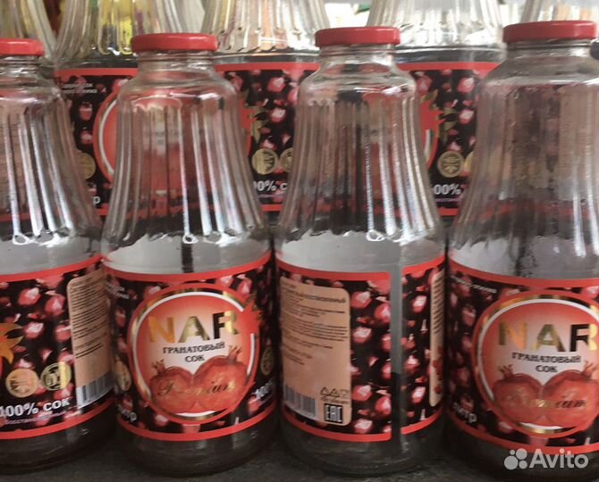 Бутылки стеклянные с закручивающей крышкой 1литр