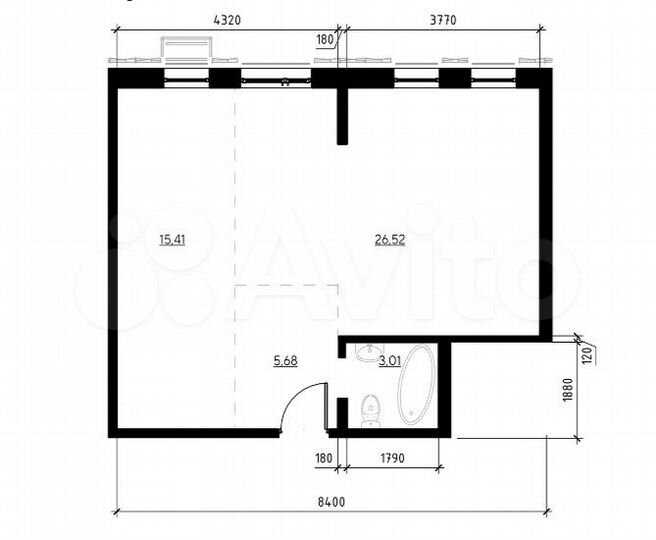 1-к. квартира, 50,6 м², 17/19 эт.