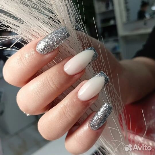 Кмр ногти, наращивание, гель лак, выкладной френч