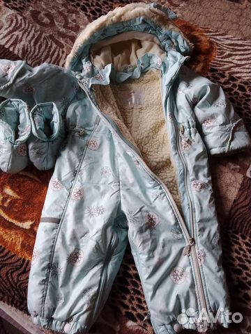 Детский зимний комбинезон, подкладка из овчины