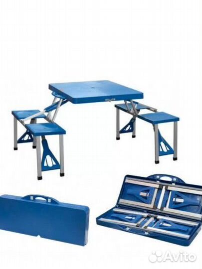 Стол складной со скамейками в чемодане новый