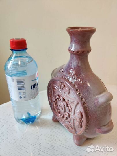 Глиняный кувшин или ваза СССР + блюдо