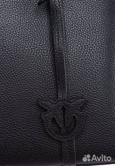 Сумка шопер натуральная кожа черная