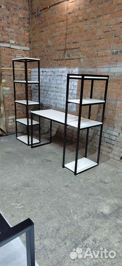 Стеллаж со столом, письменный стол, компьютерный с