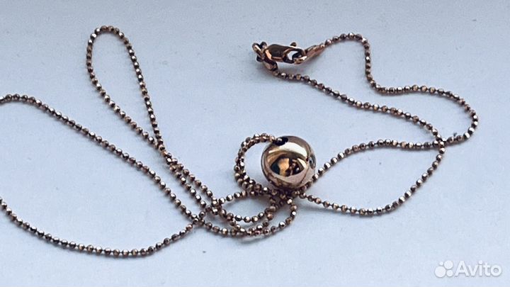 Золотая цепочка с кулоном 585