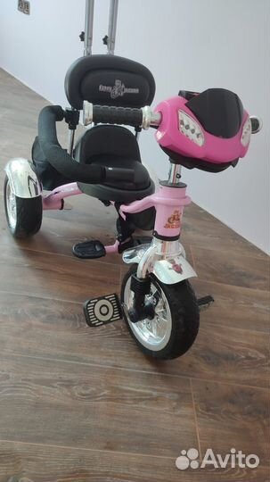 Велосипед с родительской ручкой Funny Jaguar