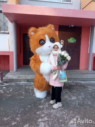 Поздравление ростовой куклы Котика Рыжика