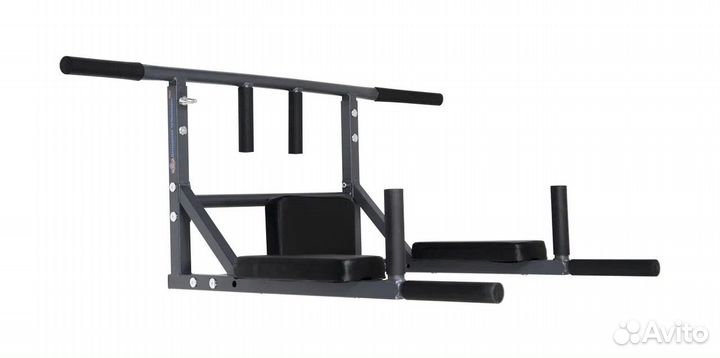 Настенный турник-брусья-пресс (3в1) (графит)