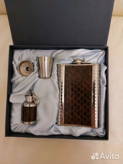 Мужской подарочный набор для коньяка с фляжкой