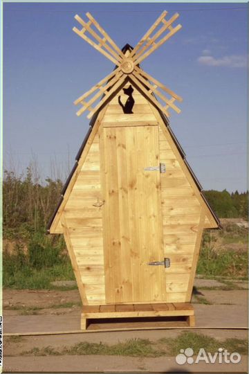 Уличный туалет с декором дху 088