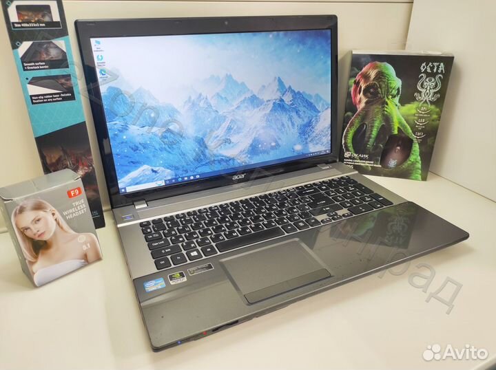 Игровой ноутбук Acer, 4 ядра, Full HD, 17 дюймов