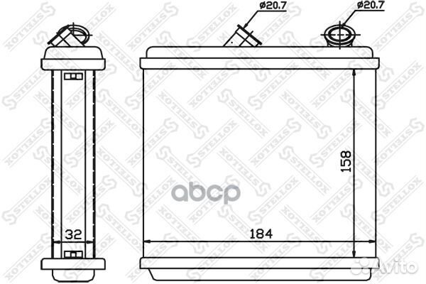 Радиатор печки Opel Astra/Calibra 1.4-2.5i/1.7