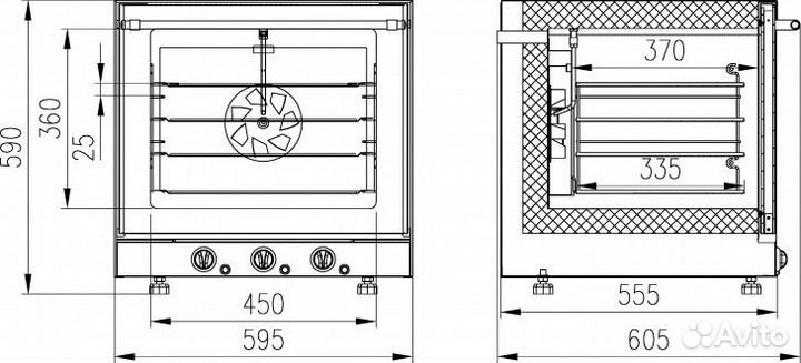 Печь конвекционная enteco master мн-43 пар