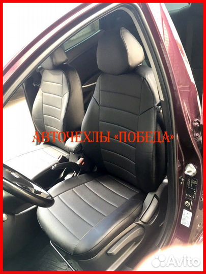 Чехлы Ford Focus 3 из экокожи чёрные Классика