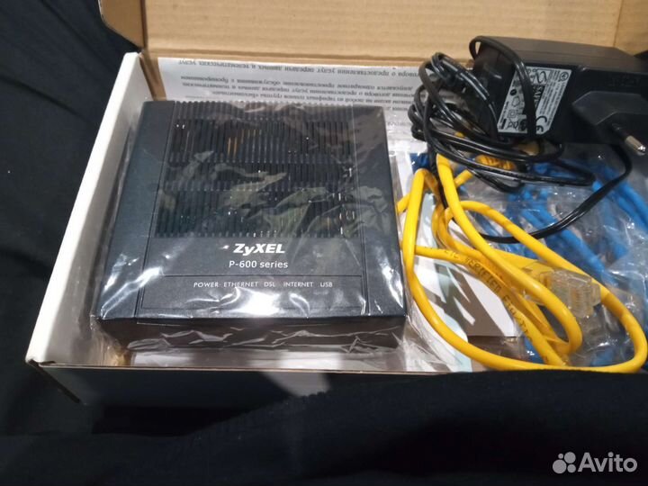 Модем zyxel, adsl2+, с портом Ethernet, p-600