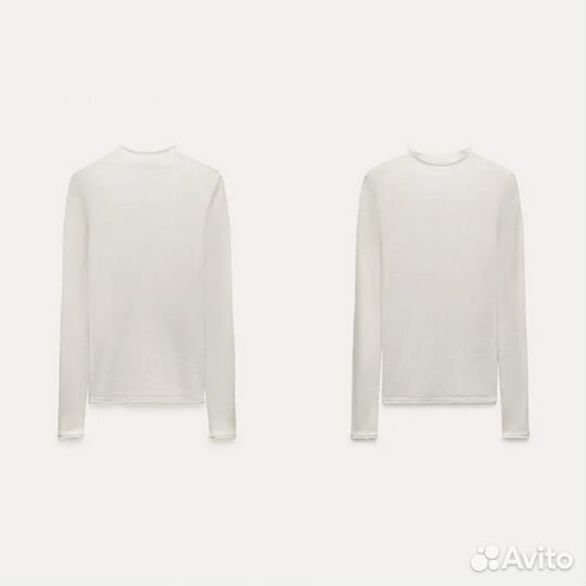 New Топ лонгслив Zara шерсть шёлк L Испания