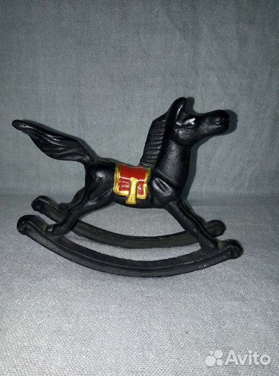 Старинная, чугунная, лошадка, качалка